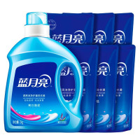 蓝月亮 亮白增艳洗衣液 薰衣草香瓶装2kg+补充装1kg*6袋 白衣更白 彩衣更艳