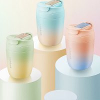 乐扣乐扣(locknlock)LHC6591FU 乐扣乐扣 炫彩嘟嘟杯(蓝黄)350mL 304不锈钢内胆