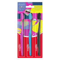 高露洁超集软成人超软毛牙刷 3支装*2 可撕式旅行装(共6支)