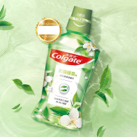 高露洁漱口水清新口气速漱成人牙龈护理无酒精 茉莉绿茶味500ml*3瓶