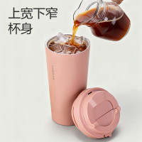 乐扣乐扣(locknlock) 遇见元气保温保冷咖啡杯弹跳盖 316L内胆400ML粉色 LHC3271PIK