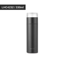 乐扣乐扣(locknlock) 品茗茶水分离316不锈钢车载保温杯LHC4232DGRY 深灰色 330ml