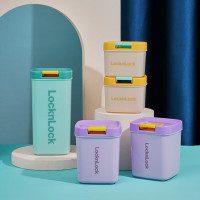 乐扣乐扣(locknlock) 玩趣马卡龙密封罐五件套 HTE823S5FU 220mL*2+310mL*2+650mL