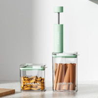 乐扣乐扣(locknlock) 鲜享真空密封罐三件套HPP730S3FU 负压密封700mL+1.1L+抽真空棒