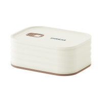 乐扣乐扣(locknlock)新活力不锈钢保鲜盒(米色)304不锈钢保鲜盒1.15L LCB918IVYFU