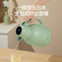 UKA保温壶家用大容量玻璃内胆水壶学生宿舍热水瓶暖瓶 绿色温显 1.5L