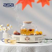 北欧阿萨(ASA)围炉煮茶套装ADS-001[电围炉+一壶四杯套装] 米黄