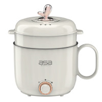 北欧阿萨(ASA)家用多功能料理锅AYS-003高端家庭厨具用品电煮锅[400/800W双档1.5L含蒸屉]