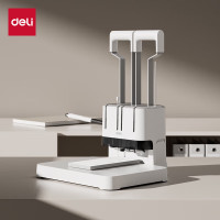 deli得力3885财务装订机(米白) 装订40mm 大台板