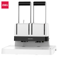 deli得力14650财务装订机(白)手动装订300页