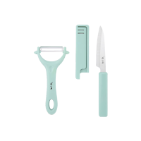 张小泉轻奢果蔬两件套C52920200 水果刀家用削皮刀刮皮水果多功能刨刀