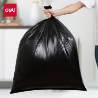 deli得力得心LQ507物业垃圾袋(黑色)80cmx100cm(50只/包)
