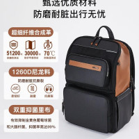 卡拉羊[气囊减震电脑包]骑士系列24L大容量防下坠双肩包CS5213经典棕