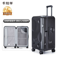 卡拉羊陨石箱魔方体行李箱CX8126陨石黑 20英寸 可登机 44L 纯PC轻便抗摔