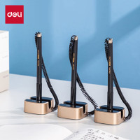 deli得力0.5mm商务办公桌面台笔6796 (香槟)10支