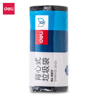 deli得力18817 办公垃圾袋(黑)(30只/卷)50*50CM背心式(5卷装)