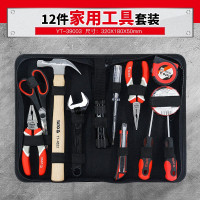 易尔拓(YATO) 工具箱多功能维修工具箱套装五金工具组套电工家用工具套装 12件家用工具包套装 YT-39003