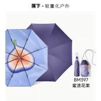 蕉下(beneunder)防紫外线遮阳伞三折倍护黑胶晴雨伞防晒伞野果BM397蜜渍花果