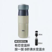 蕉下BENEUNDER降温保温杯大容量保冷咖啡水杯子不锈钢男女生日礼物LC002烟波灰