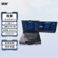研涛AMTIPC-173203Y双屏加固便携机17.3英寸/飞腾D2000/JH920/32G/4T/银河麒麟v10
