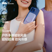 蕉下户外卡片风扇 usb迷你风扇超轻降温夏天懒人便携式磁吸手持卡片风扇EE534 星河紫