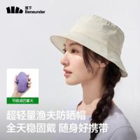 蕉下(beneunder)轻薄便携收纳渔夫帽防晒帽遮阳帽女登山帽太阳帽子男GP739海岩灰