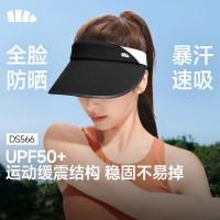 蕉下(beneunder)网球空顶防晒帽运动户外遮阳帽女帽子太阳帽防紫外线吸汗DS566 [升级款]漫暮黑