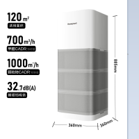 霍尼韦尔空气消毒机室内去甲醛空气净化器过滤过敏原除细菌甲流病毒h-max空间舱空气过滤器KJ1000F-P22W