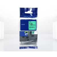 巴蜀脸谱 BSLP-BQSD-08 18mm 标签打印机色带 (计价单位:个) 绿底黑字
