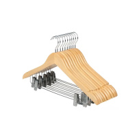 杜克恩 DKEYJ-001 44.5cm*1.2cm衣架带夹子(计价单位:个)原木色