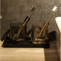 杜克恩 DKEBLB-001 玻璃烟灰六角杯7.5cm*9cm(计价单位:个)