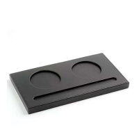 黎战 LZBD-001 双孔茶水杯托12*24CM(计价单位:个)黑色