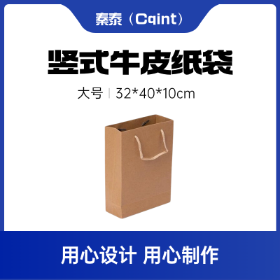 秦泰(Cqint)QtZD-001 32*40*10cm 大号竖式牛皮纸袋  本色 (计价单位:个)