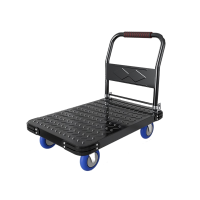 秦泰(Cqint) 60*90cm 静音轮 金属手推平板车 黑色