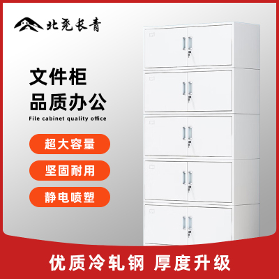 北尧长青文件柜铁皮柜办公室资料柜凭证柜财务柜分五节档案柜