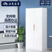 北尧长青 文件柜办公柜铁皮柜资料柜档案柜储物拆装柜通门橘色拉手加厚款 凭证文件柜