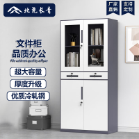 北尧长青 文件柜办公室资料档案存放柜铁皮柜加厚拆装柜 中二斗文件柜