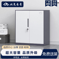 北尧长青 文件柜办公室资料档案存放柜铁皮柜加厚拆装柜 900对开矮柜