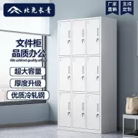 北尧长青 更衣柜员工柜带锁铁皮储物柜浴室健身房柜子钢制九门衣柜加厚 九门