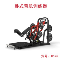 亚士德挂片力量健身器材室内器材单站卧式背肌训练器H525