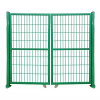 华普思桃型柱护栏网铁丝网公路防护网小区别墅围栏防护栅栏隔离网硬塑对开门1.5米高*2米宽PW02