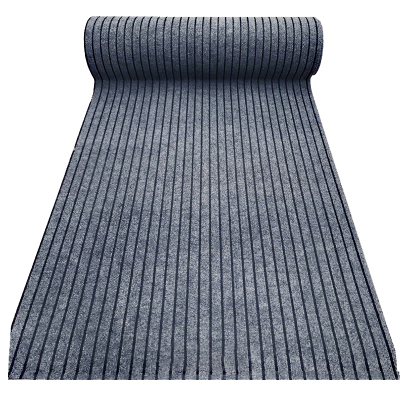 华普思地毯可裁剪吸水防滑垫防水地垫满铺地毯条纹1.8米宽*长1米黑灰色(拍几件就是几米长)HDT010