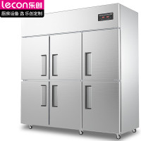 乐创 (lecon)商用六门冰柜 立式厨房髙身雪冷藏冷冻保鲜高柜 双压缩机冰箱 全冷藏[工程款]LC-J-LM01