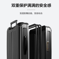 爱华仕商场同款行李箱男旅行箱登机箱万向轮密码箱防撞角拉杆箱6367 磨砂炭灰 20英寸 (登机箱)