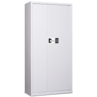 虎牌保密柜柜资料档案柜器材柜电子密码国宝锁钢制办公铁皮柜子白色直边通体 ZG系列 185cm