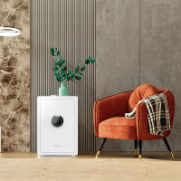 虎牌保险柜家用办公小型WIFI密码智能床头保险箱支持鸿蒙自动开保管柜 炫彩系列 雅致白 55cm