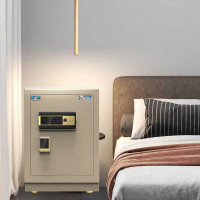 虎牌保险柜家用办公小型国标认证指纹密码保险箱全钢智能收纳防盗财务专用保密柜 灵雅系列 60cm