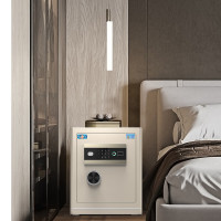 虎牌保险柜家用办公小型45cm指纹密码收纳保管柜全钢防盗入墙入柜现 代简约高端保险箱灵悦系列