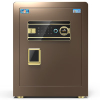 虎牌保险柜家用办公小型指纹密码WiFi保管柜全钢防盗入墙入柜保险箱 博瑞系列 45cm 咖啡金
