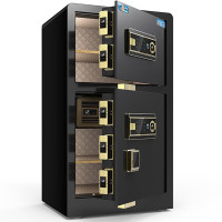虎牌保险柜家用办公小型双指纹密码WIFI保险箱全钢防盗可入墙保管柜 博瑞系列 80cm 钢琴黑